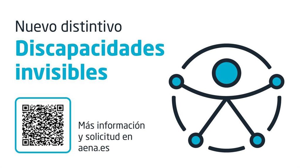 Cartel del distintitivo 'Discapacidades Invisibles'.