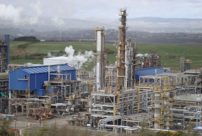 Emisiones desde una planta industrial