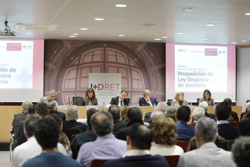 Jornada organizada por el Colegio de Abogacía de Barcelona (Icab), a través del Instituto I+Dret y Formación Icab, en el que han realizado un análisis práctico-jurídico de la Proposición de Ley Orgánica de Amnistía