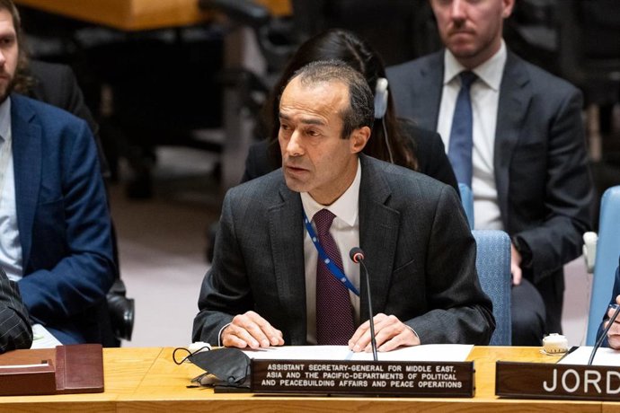 Archivo - El subsecretario general de la ONU para Oriente Próximo, Asia y el Pacífico, Mohamed Khaled Khiari
