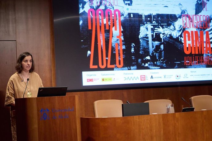 Archivo - La directora del Instituto de las Mujeres del Ministerio de Igualdad, Ana Varela, interviene durante la inauguración del IV Congreso CIMA, en el Rectorado de la Universidad de Alcalá de Henares, a 6 de julio de 2023, en Alcalá de Henares, Madr