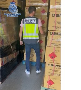 Imagen de la mercancía intervenida por la Policía Nacional en Murcia