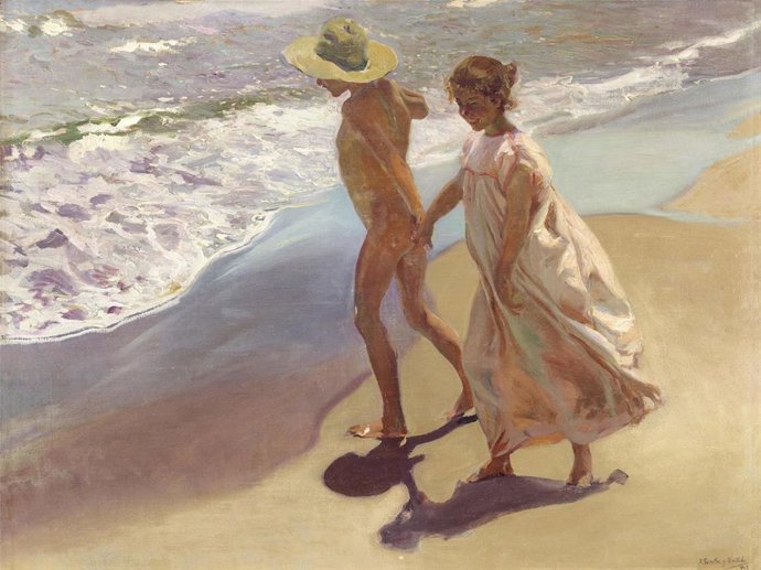 Archivo - Cuadro 'Al agua', de Joaquín Sorolla (1908)