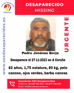 Buscan a un hombre de 82 años desaparecido en A Coruña