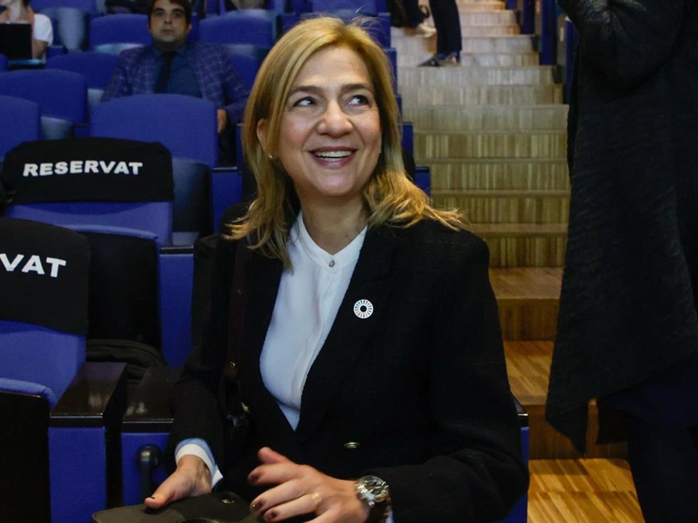 La Infanta Cristina durante la inauguración del International Global Health Partnership Forum, en CosmoCaixa, Barcelona