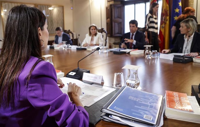 La consellera de Hacienda, Economía y Administración Pública, Ruth Merino, durante un pleno del Consell