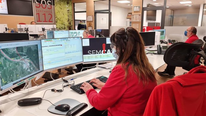 Archivo - Sala de Atención a Emergencias del 112 Cantabria