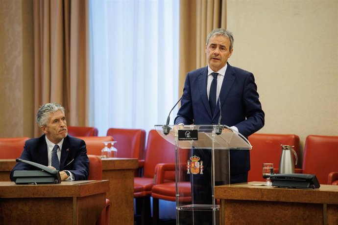 Archivo - El presidente de la Fundación Víctimas del Terrorismo, Tomás Caballero Martínez, interviene durante un acto de recuerdo y homenaje a las víctimas del terrorismo en el Congreso de los Diputados  