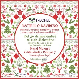 Cartel del Mercadillo de Navidad de Trechel.