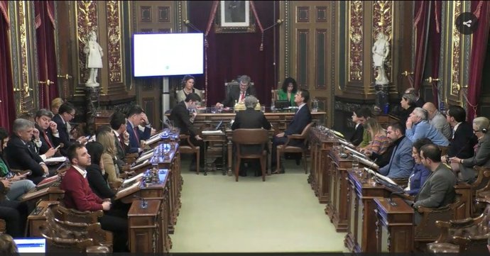 Pleno de presupuestos en el Ayuntamiento de Bilbao.