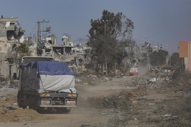 Entrada de ayuda humanitaria en la Franja de Gaza