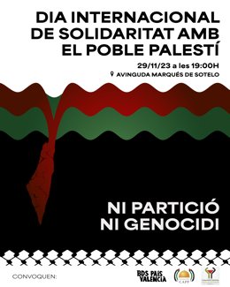Cartell del dia Internacional de Solidaritat amb el Poble Palestí
