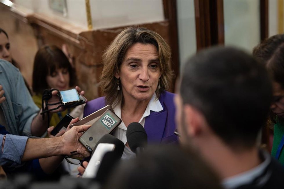 La vicepresidenta tercera del Gobierno y Ministra para la Transición Ecológica y Reto Demográfico, Teresa Ribera, 