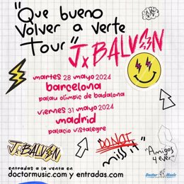 Cartel de los conciertos de J Balvin en Barcelona y Madrid