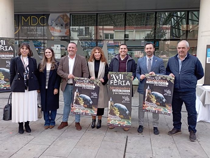 Presentación de la XVII Feria Agroganadera del Cerdo Ibérico y su Industria  de Villanueva de los Castillejos en Huelva.