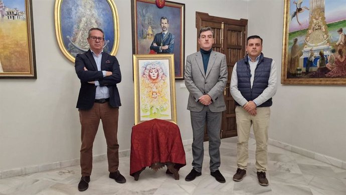 La Hermandad Matriz de Almonte (Huelva) ha presentado este martes su felicitación navideña para la que se ha escogido la obra titulada 'La Luz que ilumina y guía el Mundo', realizada por el diseñador y pintor de carteles José Manuel Peña.