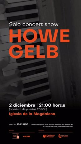 Cartel del concierto de piano de Howe Gelb en Córdoba.