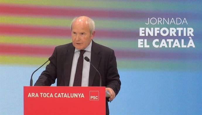 El expresidente de la Generalitat, exministro y exlíder del PSC, José Montilla, durante la jornada