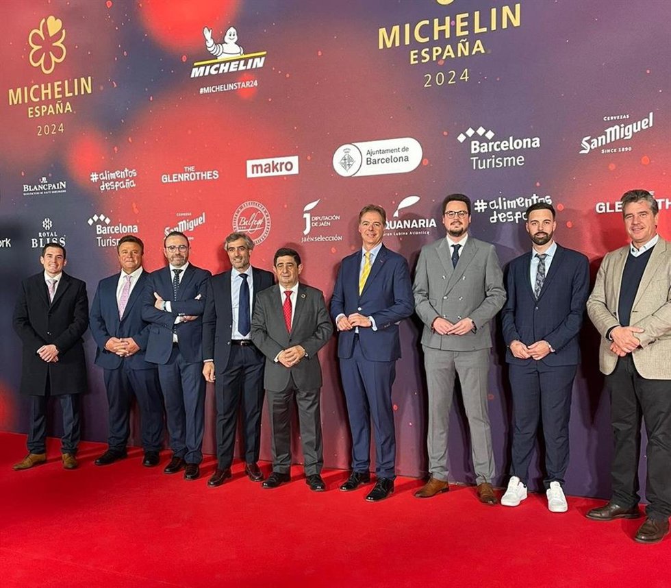 El presidente de la Diputación de Jaén, Francisco Reyes, en la gala Michelin 2024