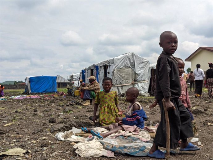 Archivo - Niños desplazados en República Democrática del Congo (RDC)