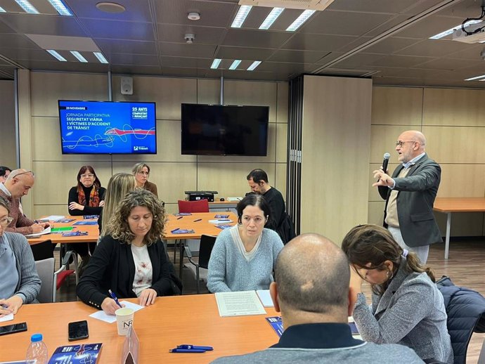 El director del Servei Catal de Trnsit (SCT), Ramon Lamiel, durante la jornada