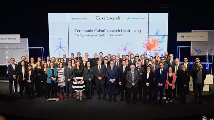 Gala con proyectos reconocidos en la convocatoria 'CaixaResearh en Salud 2023'.