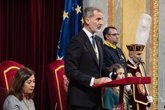 Foto: (AMP.) El Rey defiende la nación española y avisa que reivindicar la Constitución no es "mirar atrás con nostalgia"