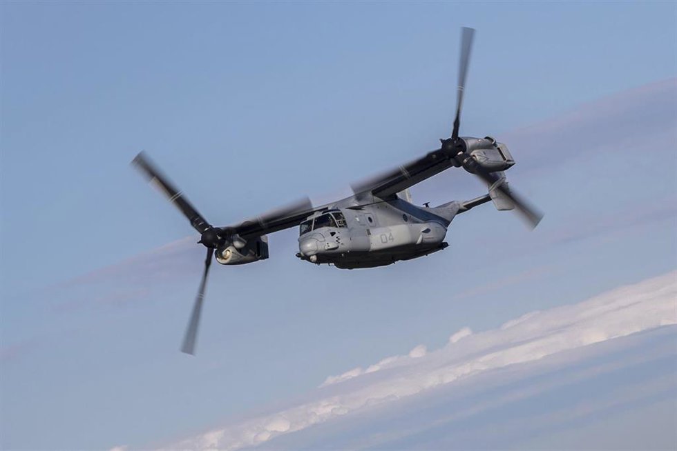 Archivo - Iamgen de archivo de un avión militar MV-22 Osprey de EEUU.