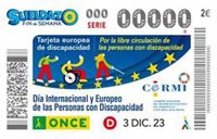 La ONCE dedica su cupón de este domingo al Día Internacional de las Personas con Discapacidad