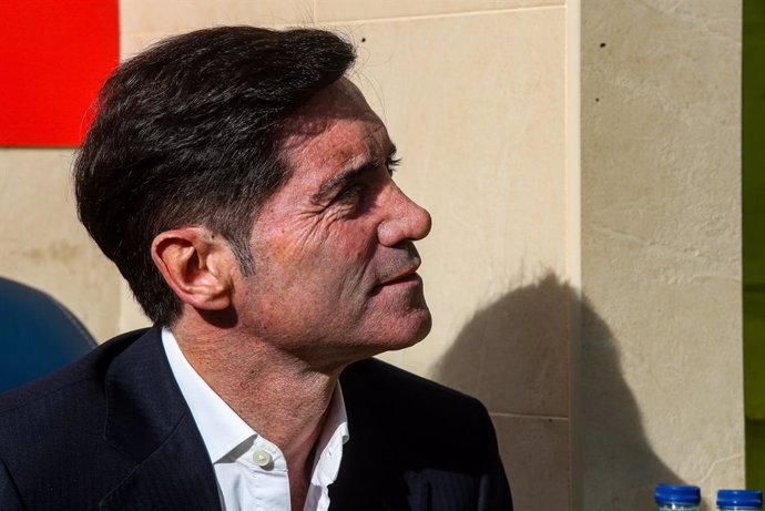 Marcelino Garcia, head coach of Villarreal, looks on during the spanish league, La Liga EA Sports, football match played between Villarreal CF and CA Osasuna at Estadio de la Ceramica on November 26, 2023, in Villarreal, Spain.