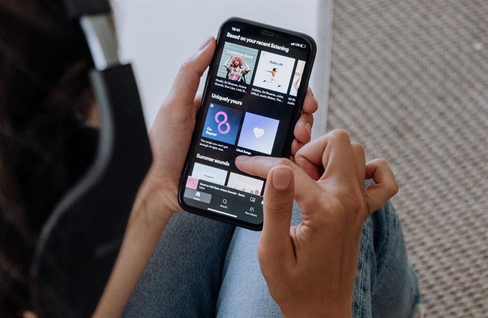 Interfaz principal de Spotify