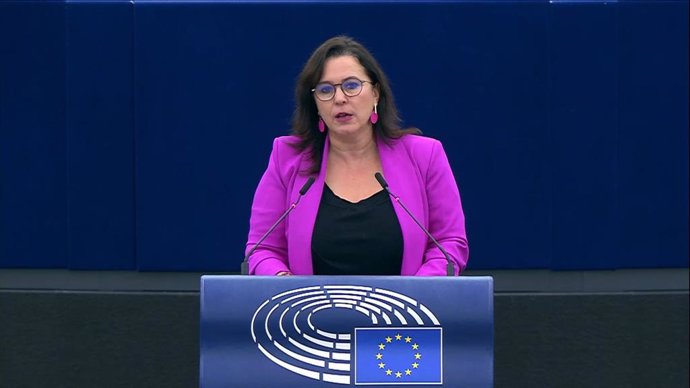 La eurodiputada del BNG, Ana Miranda, en la Eurocámara