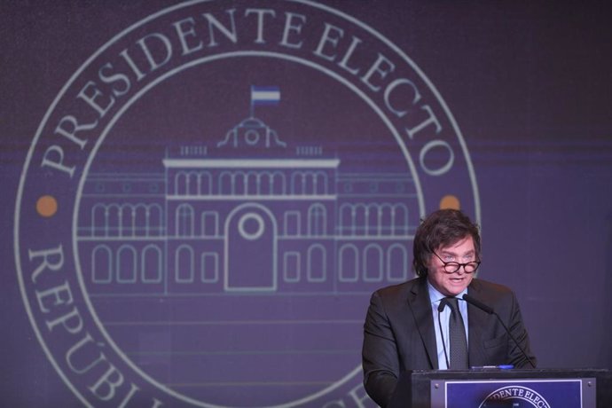 El candidato de la Libertad Avanza, Javier Milei, presidente electo de Argentina