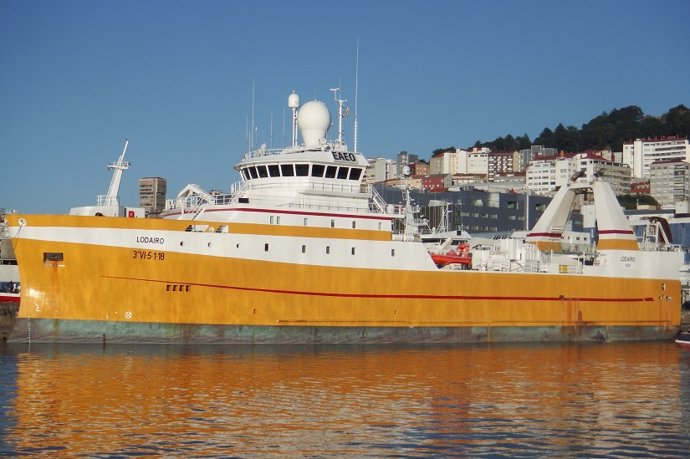 El arrastrero 'Lodairo', de la pesquera Áncora, con puerto base en Vigo.