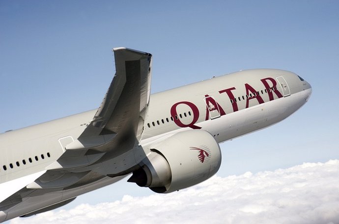 Archivo - Avión de Qatar Airways