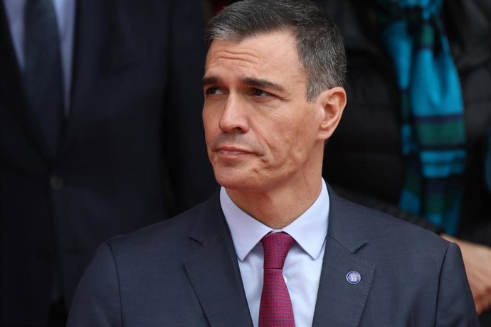 El Presidente del Gobierno, Pedro Sánchez, a la salida de la Solemne Sesión de Apertura de las Cortes Generales de la XV Legislatura, en el Congreso de los Diputados, a 29 de noviembre de 2023, en Madrid (España).