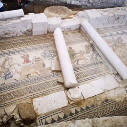 Archivo - Mosaico de la villa romana de Salar, en imagen de archivo