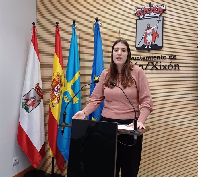 Olaya Suárez, portavoz de Podemos en el Ayuntamiento de Gijón.