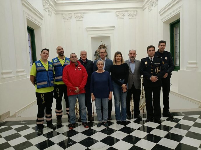 Representantes de las instituciones firmantes del protocolo 'Ola de frío'