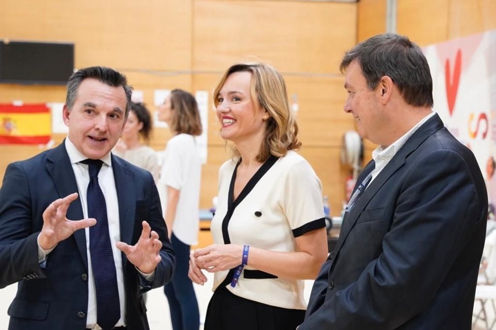 La ministra de Educación, Formación Profesional y Deportes, Pilar Alegría, visita el Centro de Alto Rendimiento de Madrid.