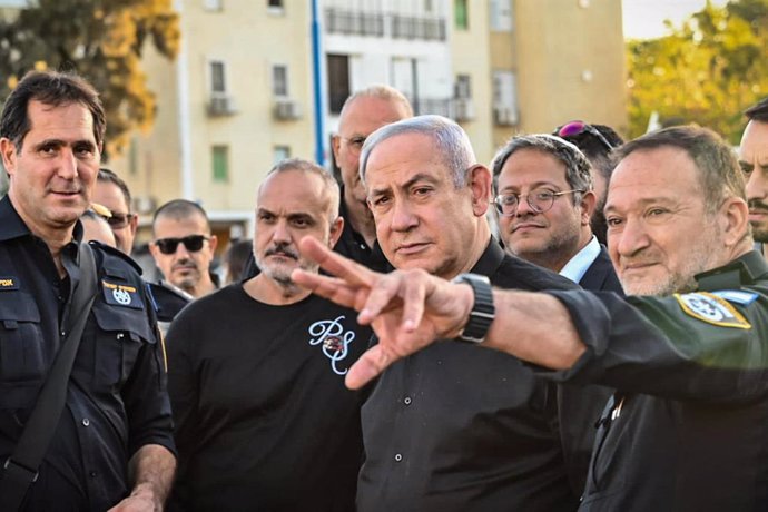 El primer ministre d'Israel, Benjamin Netanyahu, en una visita a Sderot