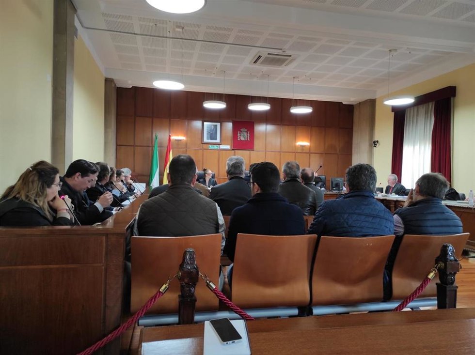 Los acusados durante el juicio