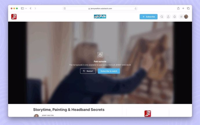 Substack implementa una herramienta de configuración de muro de pago en los vídeos.