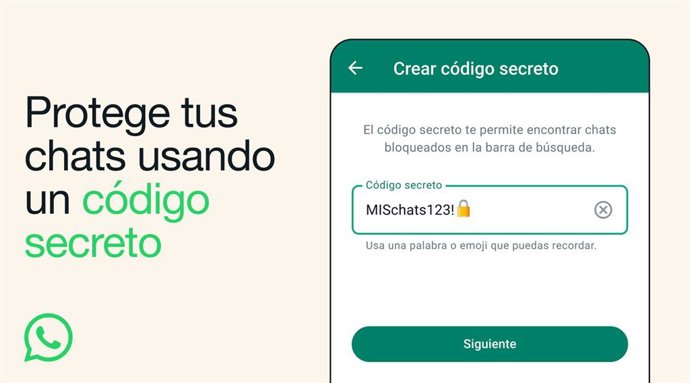 Chats con código secreto de WhatsApp
