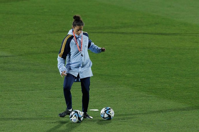 Montse Tome, head coach, is seen during the training day of the Spanish Women Team at Ciudad de Futbol on november 27, 2023, in Las Rozas, Madrid, Spain.