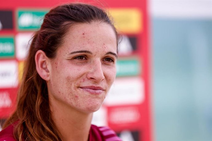 Archivo - Laia Codina attends an interview after the Spain Women Team training day at Ciudad del Futbol on June 27, 2023, in Las Rozas, Madrid, Spain.