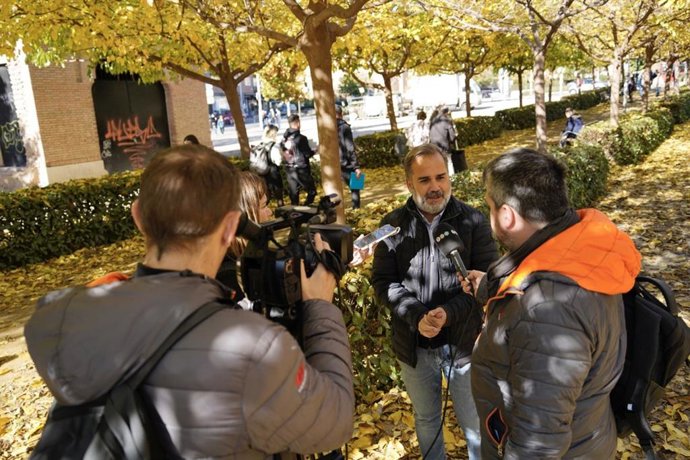 Jacobo Calvo atiende a los medios en Beiro