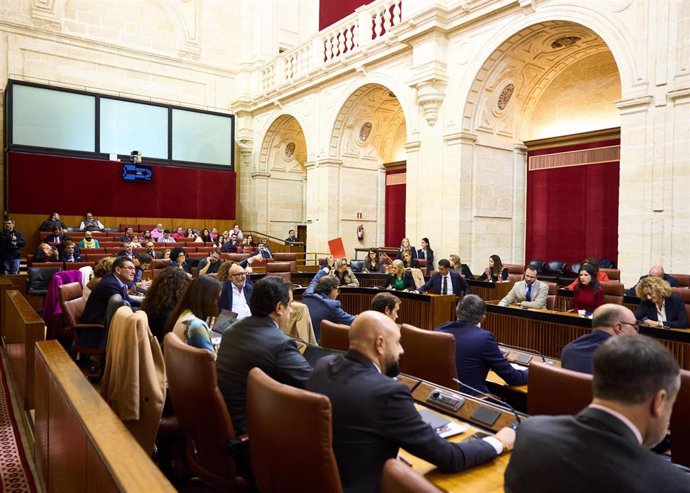 Votación en el debate sobre el estado de la Comunidad en el Pleno del Parlamento andaluz.