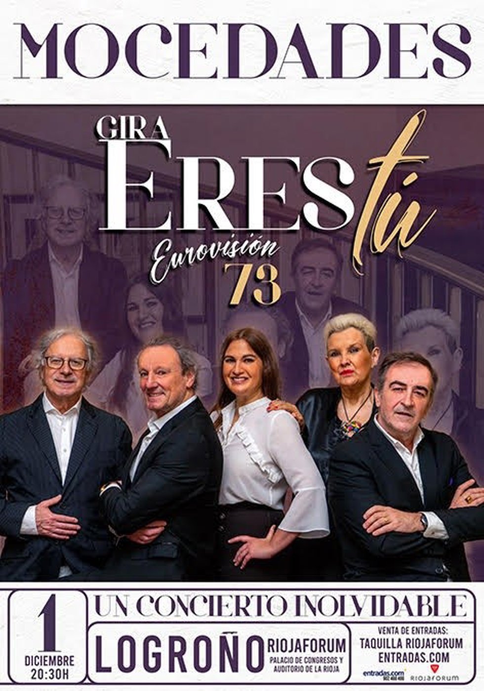 Concierto de Mocedades el 1 de diciembre en Logroño