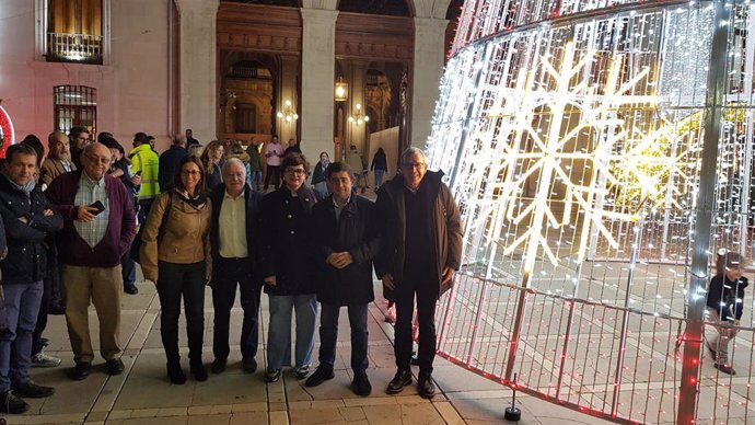 Inauguración de la iluminación navideña de Diputación